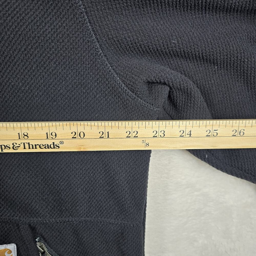 Carhartt Men’s Full Zip Fleece Jacket Sherpa Fleece Black Medium Relaxed Fit - Picture 12 of 13